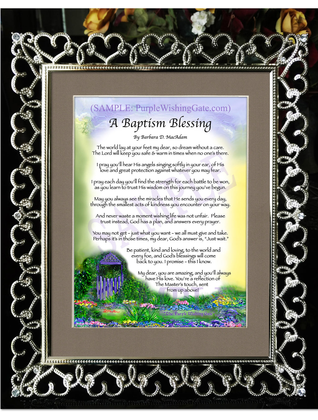A Baptism Blessing - Baptism Gift - PurpleWishingGate.com