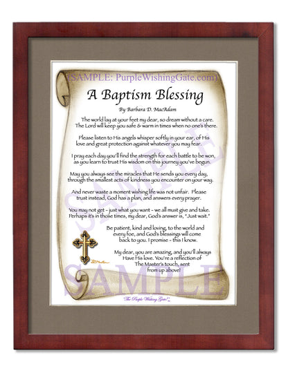A Baptism Blessing - Baptism Gift - PurpleWishingGate.com