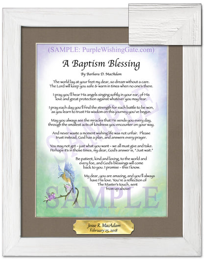 A Baptism Blessing - Baptism Gift - PurpleWishingGate.com