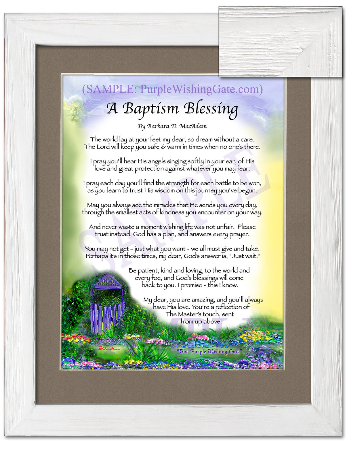A Baptism Blessing - Baptism Gift - PurpleWishingGate.com