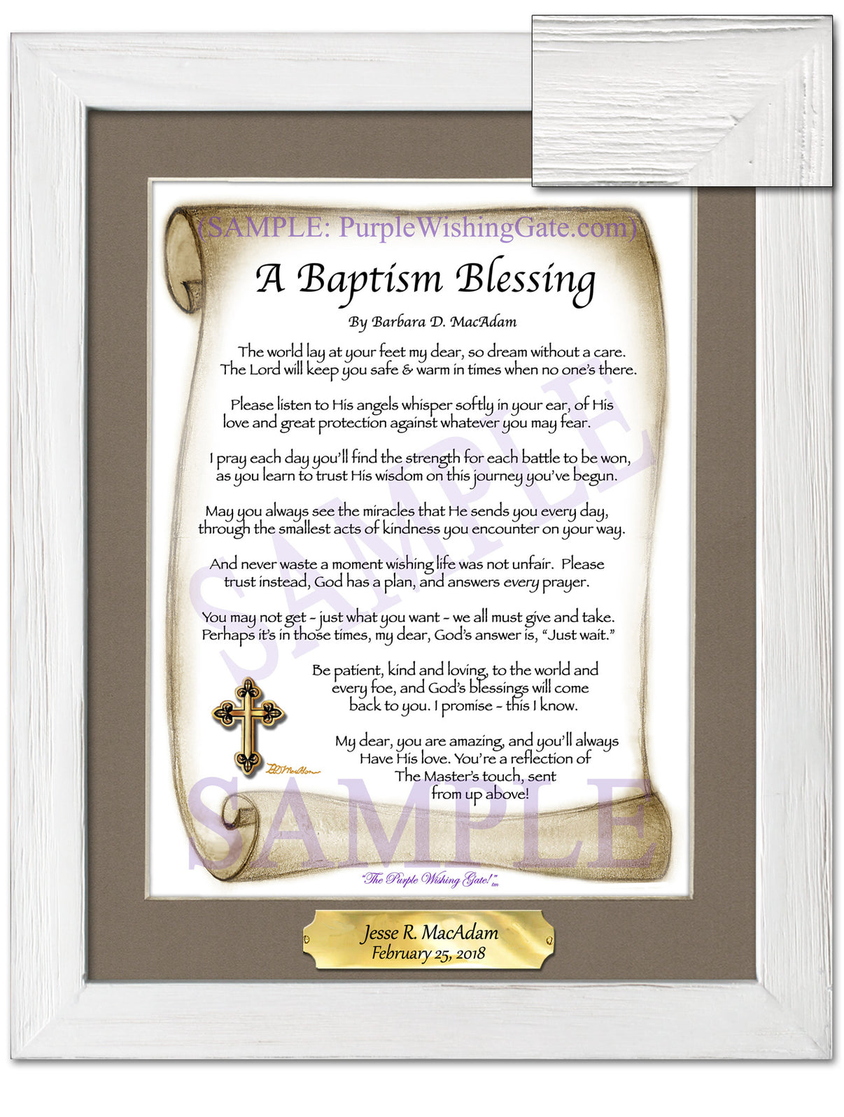 A Baptism Blessing - Baptism Gift - PurpleWishingGate.com