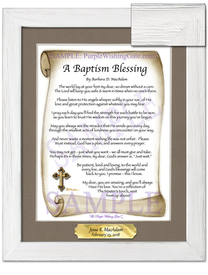 A Baptism Blessing - Baptism Gift - PurpleWishingGate.com