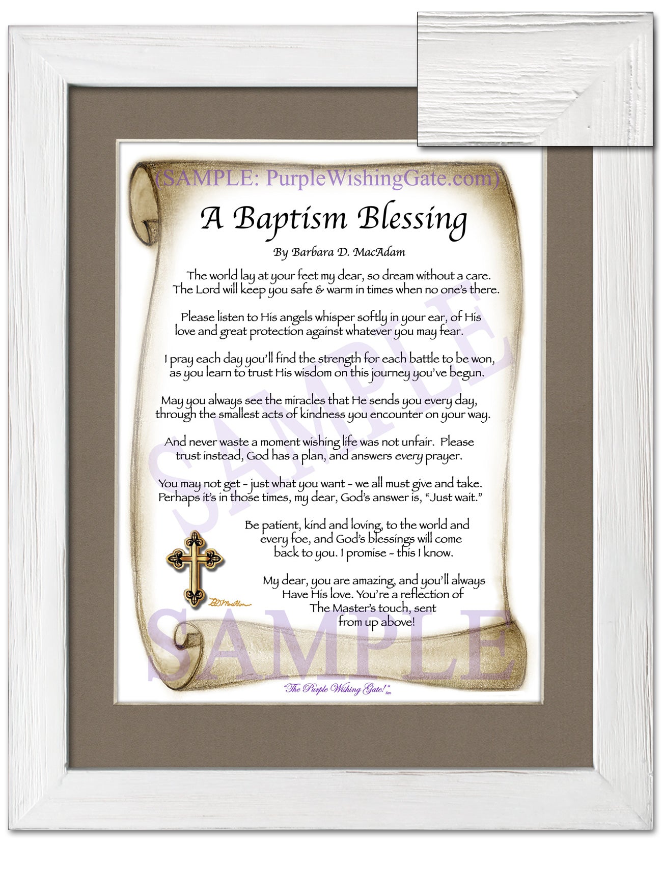 A Baptism Blessing - Baptism Gift - PurpleWishingGate.com