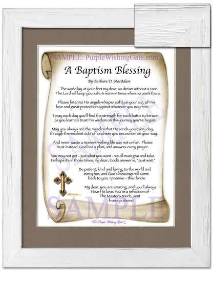 A Baptism Blessing - Baptism Gift - PurpleWishingGate.com