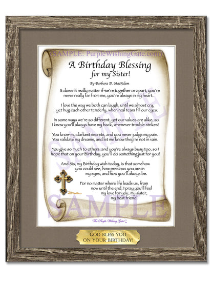 A Birthday Blessing! for my Sister - Birthday Gift - PurpleWishingGate.com
