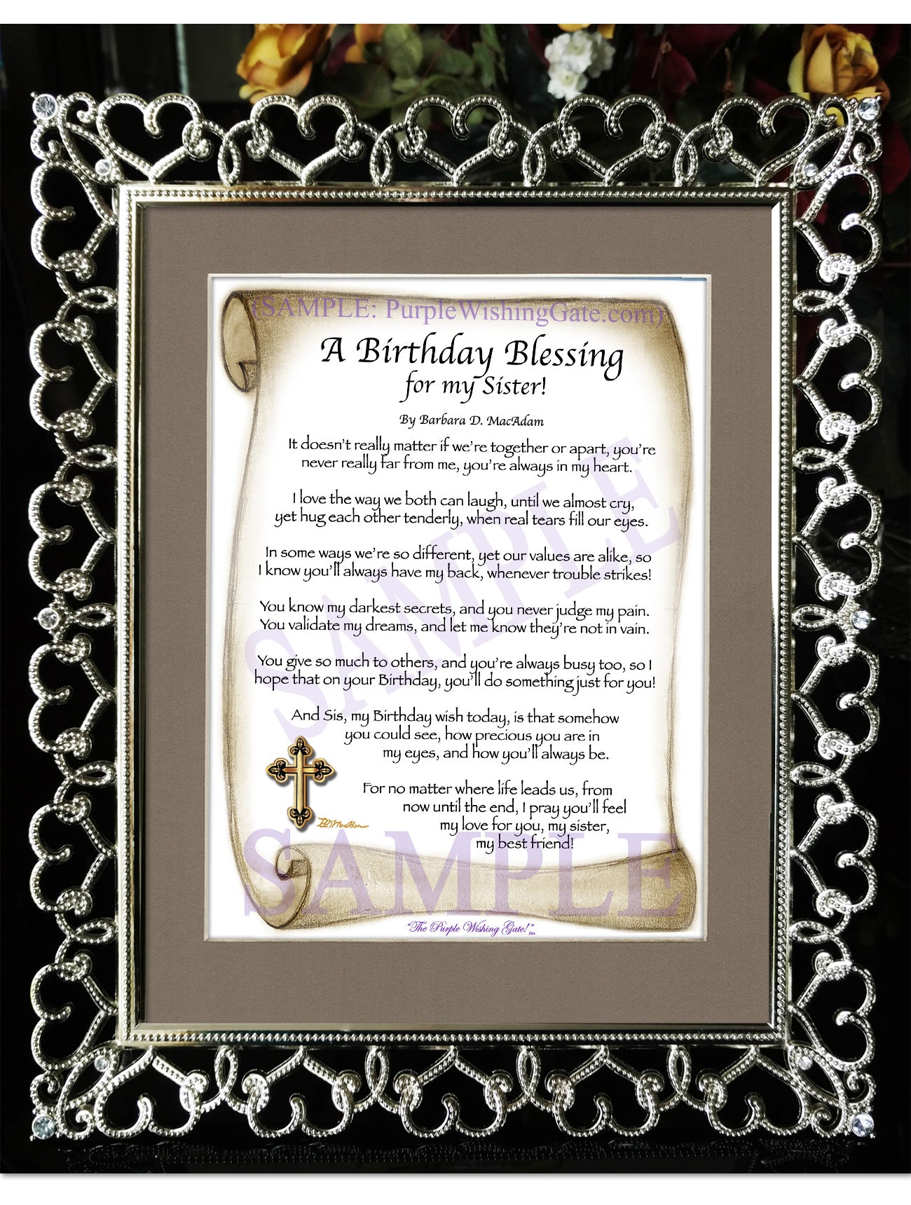 A Birthday Blessing! for my Sister - Birthday Gift - PurpleWishingGate.com