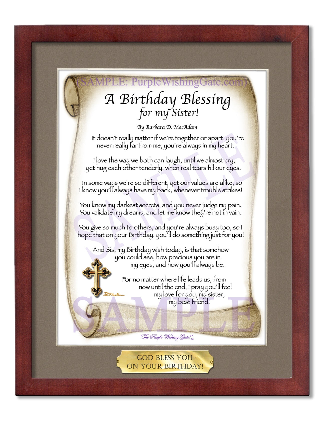 A Birthday Blessing! for my Sister - Birthday Gift - PurpleWishingGate.com