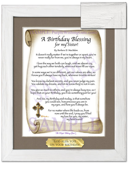 A Birthday Blessing! for my Sister - Birthday Gift - PurpleWishingGate.com