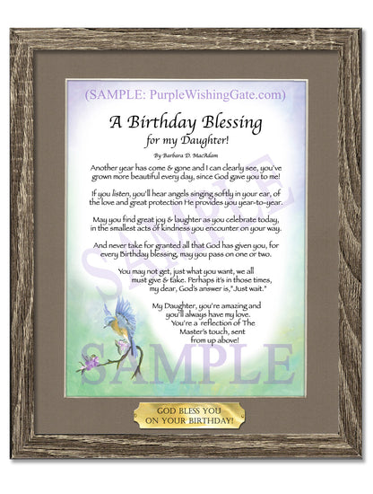 A Birthday Blessing for my Daughter! - Birthday Gift - PurpleWishingGate.com