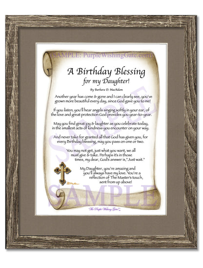 A Birthday Blessing for my Daughter! - Birthday Gift - PurpleWishingGate.com
