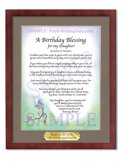 A Birthday Blessing for my Daughter! - Birthday Gift - PurpleWishingGate.com