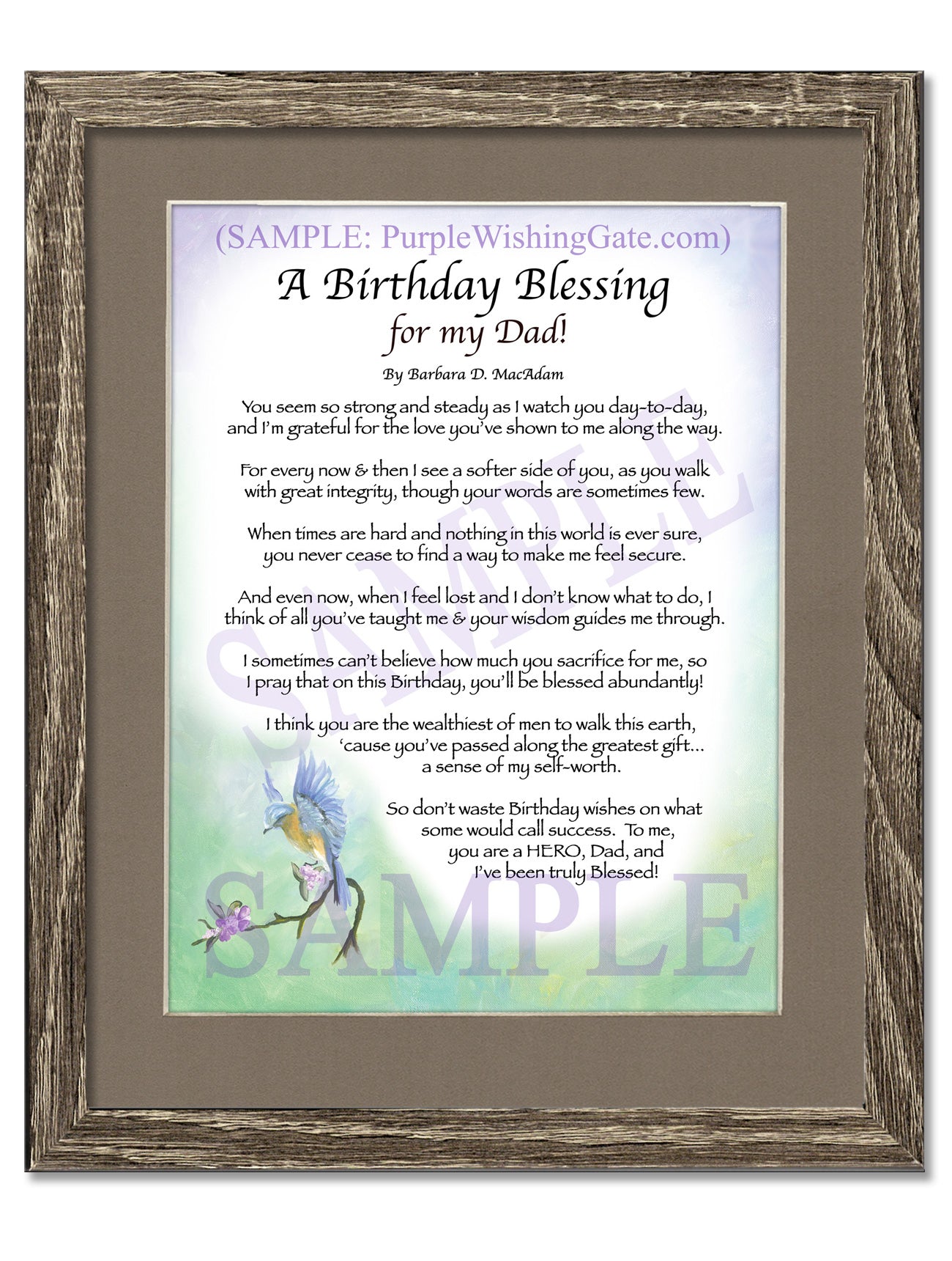 A Birthday Blessing for my Dad! - Birthday Gift - PurpleWishingGate.com