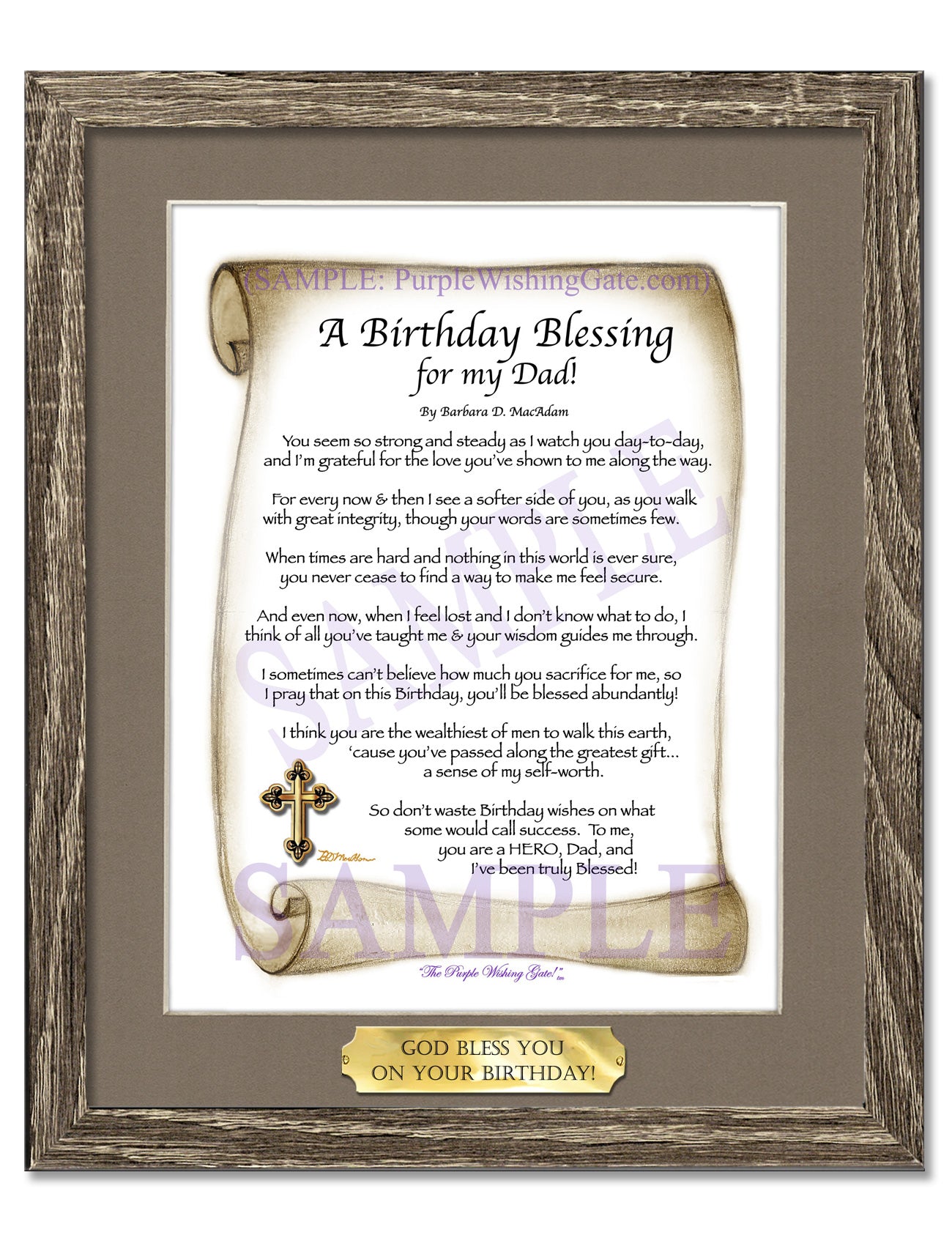 A Birthday Blessing for my Dad! - Birthday Gift - PurpleWishingGate.com
