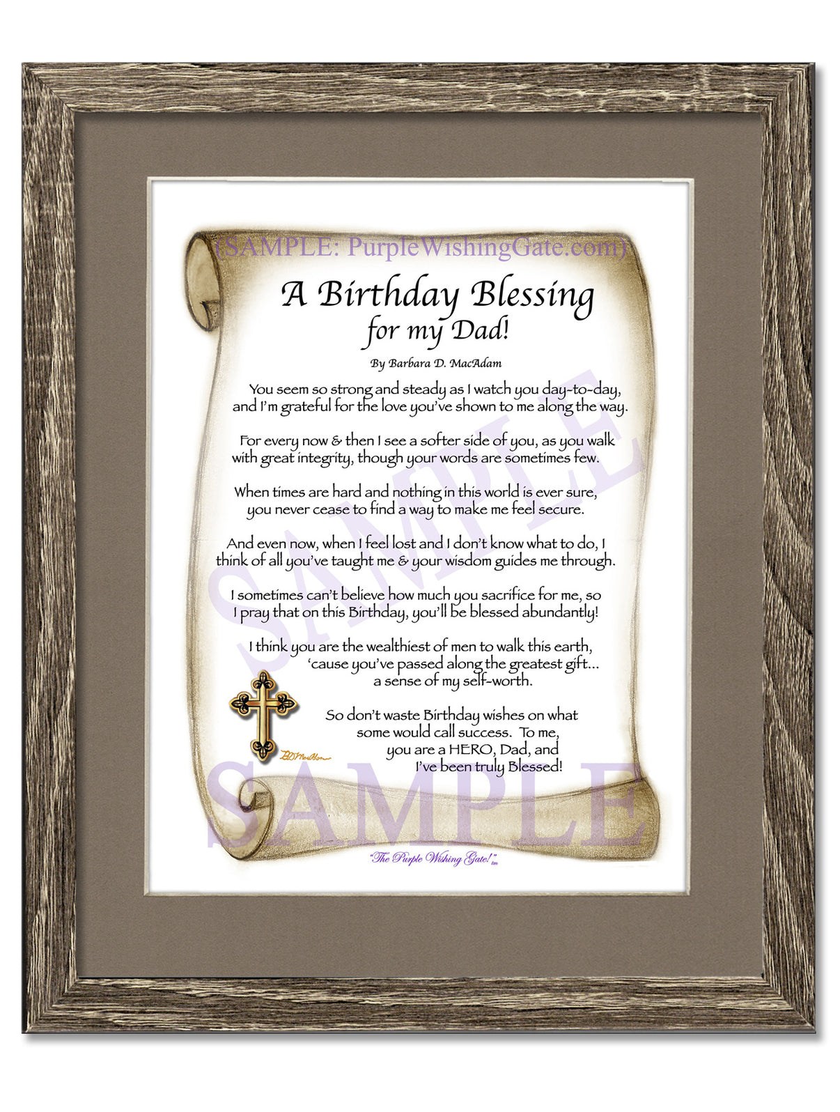 A Birthday Blessing for my Dad! - Birthday Gift - PurpleWishingGate.com