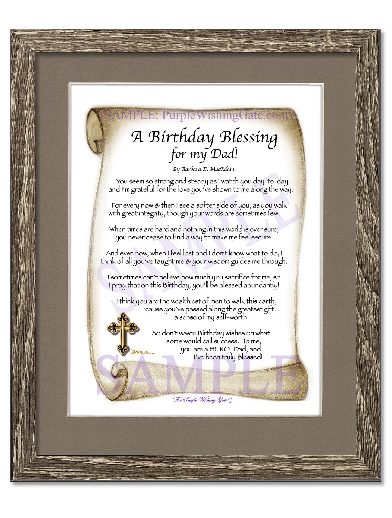 A Birthday Blessing for my Dad! - Birthday Gift - PurpleWishingGate.com
