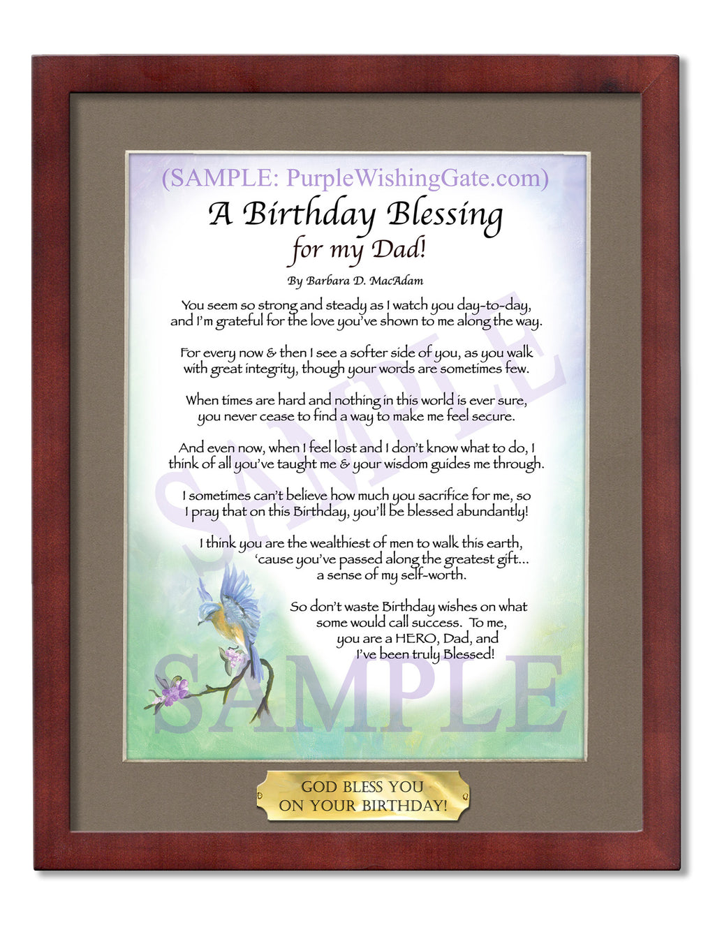 A Birthday Blessing for my Dad! - Birthday Gift - PurpleWishingGate.com
