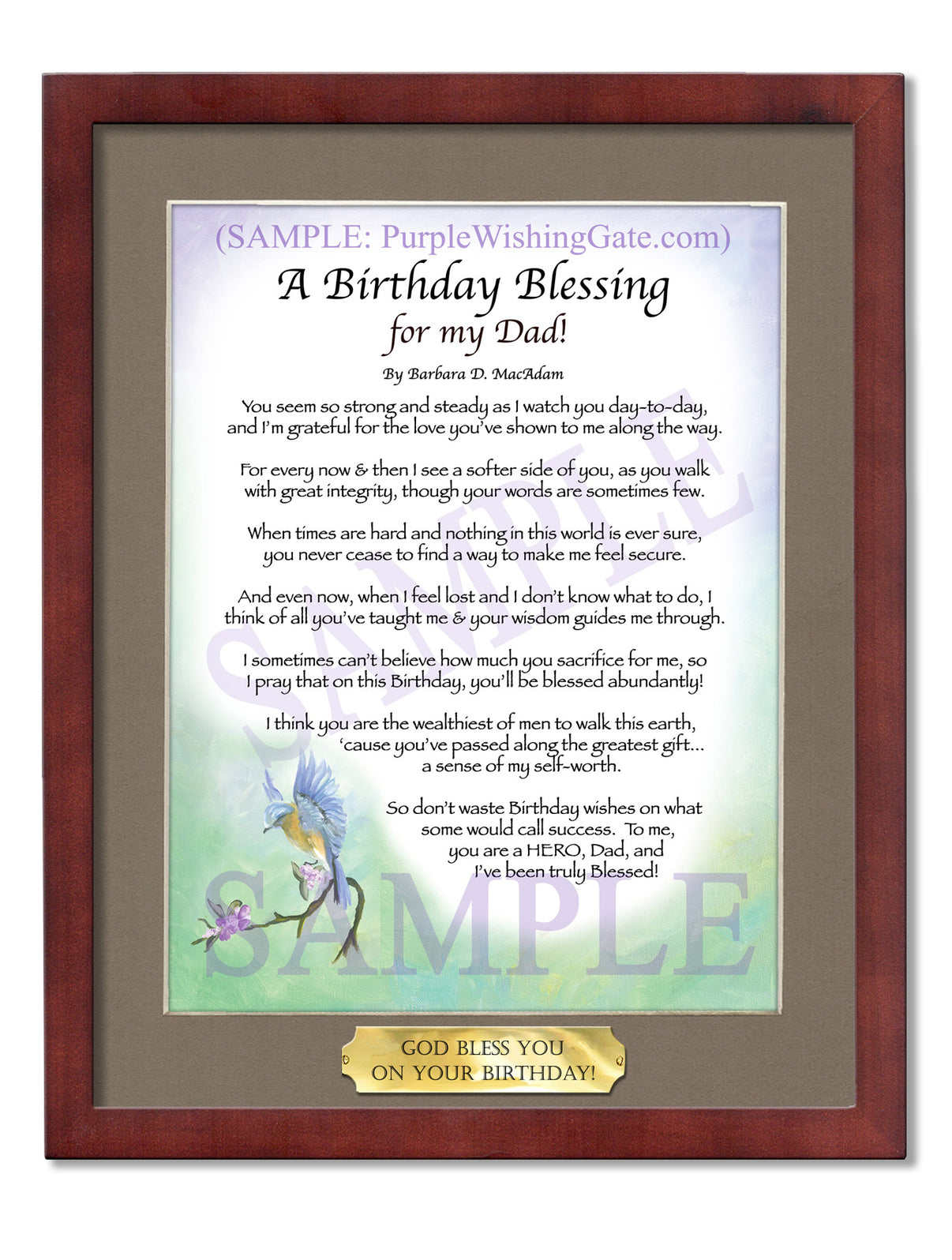 A Birthday Blessing for my Dad! - Birthday Gift - PurpleWishingGate.com