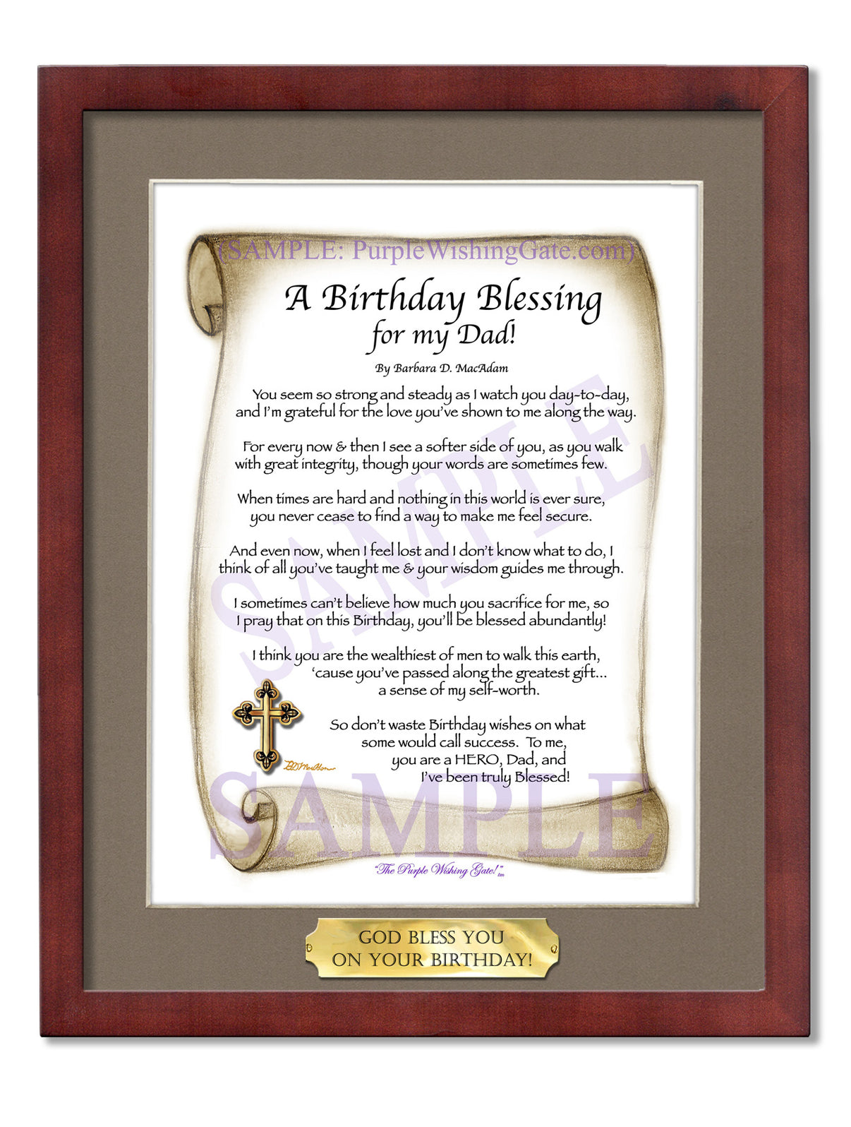 A Birthday Blessing for my Dad! - Birthday Gift - PurpleWishingGate.com
