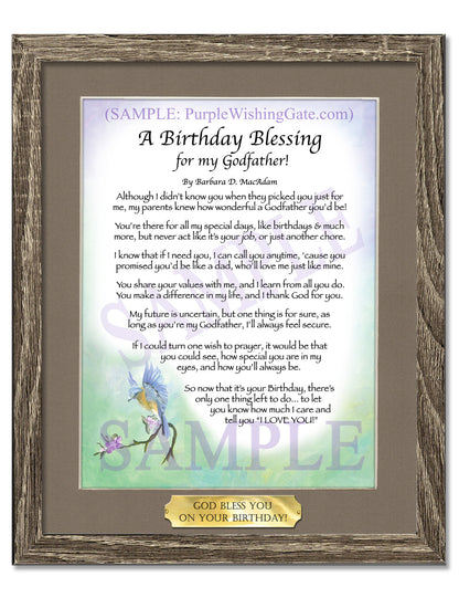 A Birthday Blessing for my Godfather! - Birthday Gift - PurpleWishingGate.com