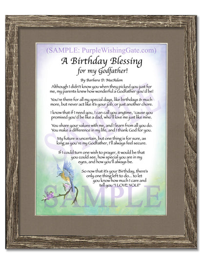 A Birthday Blessing for my Godfather! - Birthday Gift - PurpleWishingGate.com