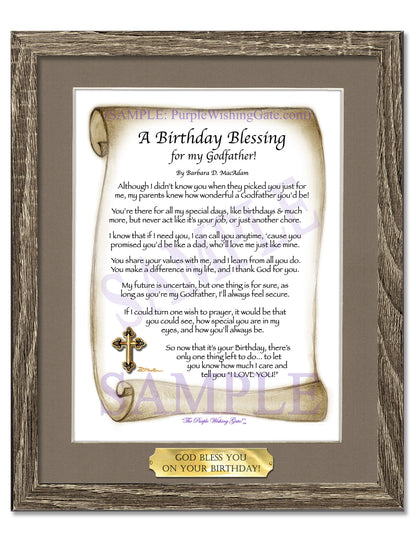 A Birthday Blessing for my Godfather! - Birthday Gift - PurpleWishingGate.com