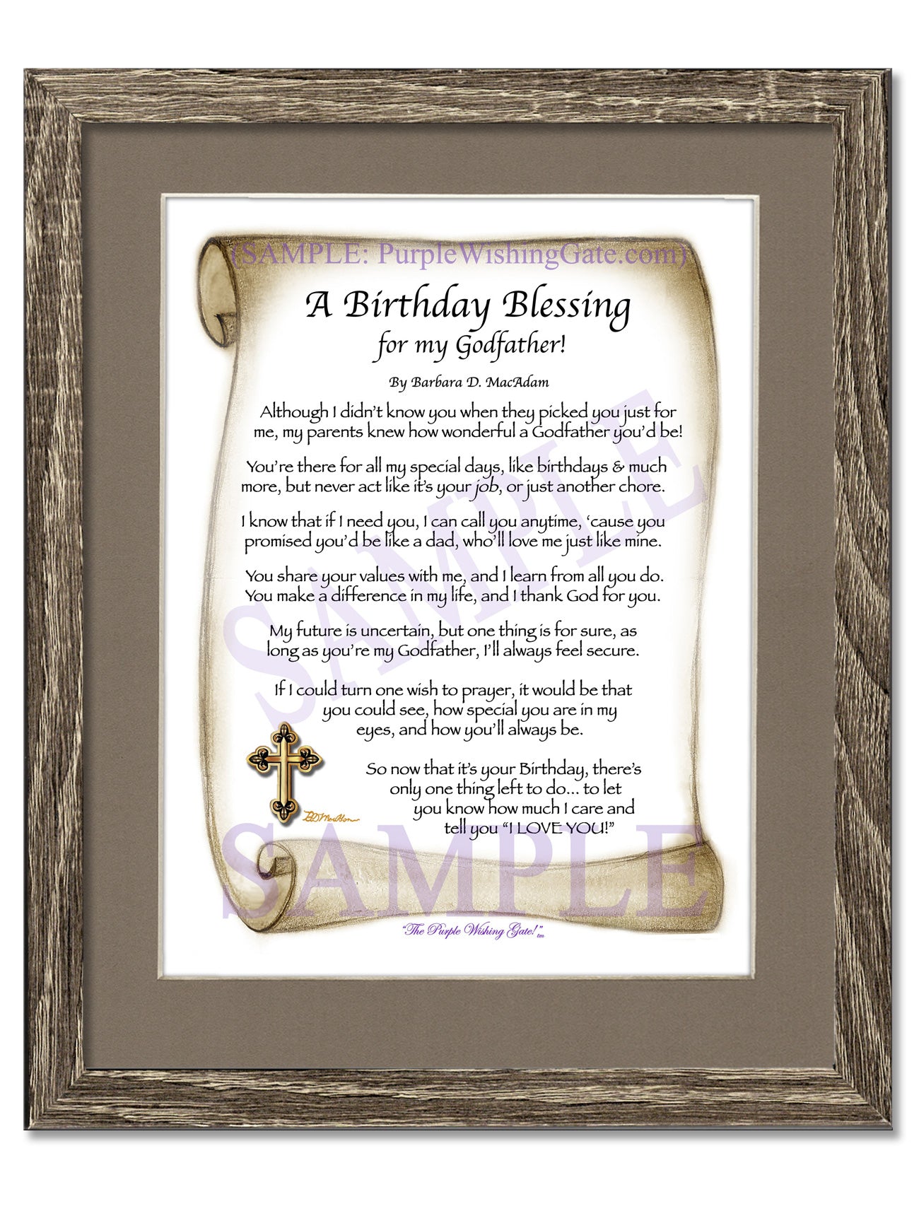 A Birthday Blessing for my Godfather! - Birthday Gift - PurpleWishingGate.com