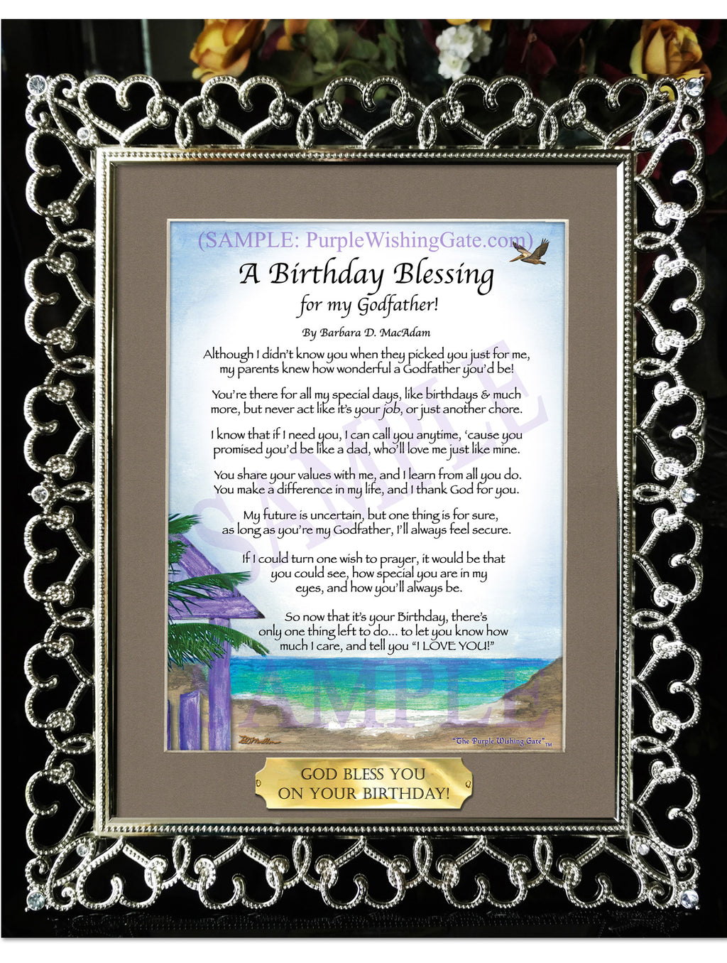 A Birthday Blessing for my Godfather! - Birthday Gift - PurpleWishingGate.com