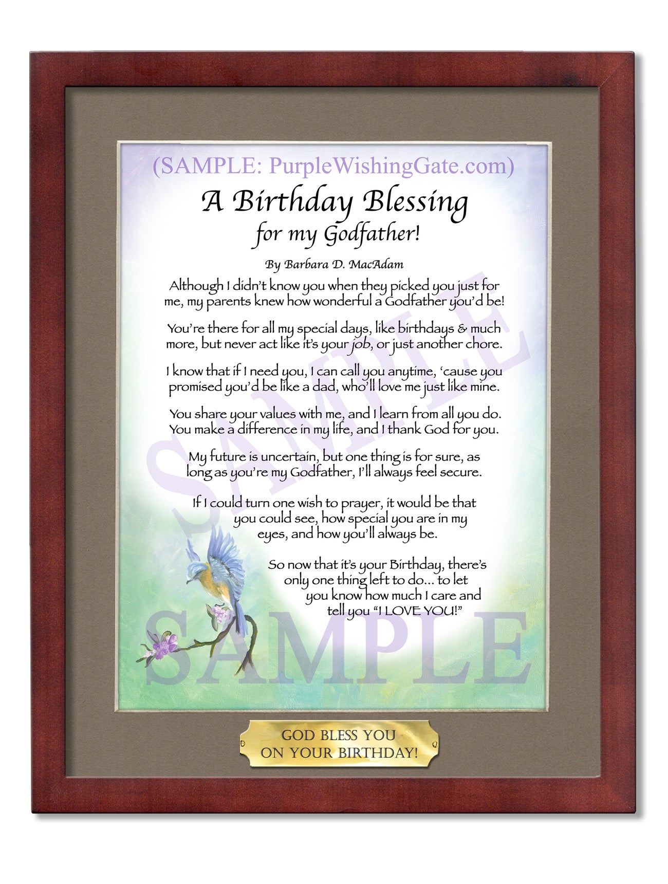 A Birthday Blessing for my Godfather! - Birthday Gift - PurpleWishingGate.com