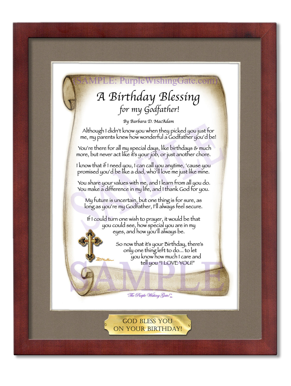 A Birthday Blessing for my Godfather! - Birthday Gift - PurpleWishingGate.com