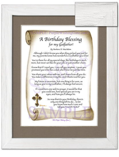 A Birthday Blessing for my Godfather! - Birthday Gift - PurpleWishingGate.com