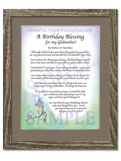 A Birthday Blessing for my Godmother! - Birthday Gift - PurpleWishingGate.com