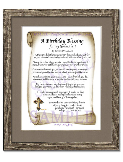 A Birthday Blessing for my Godmother! - Birthday Gift - PurpleWishingGate.com