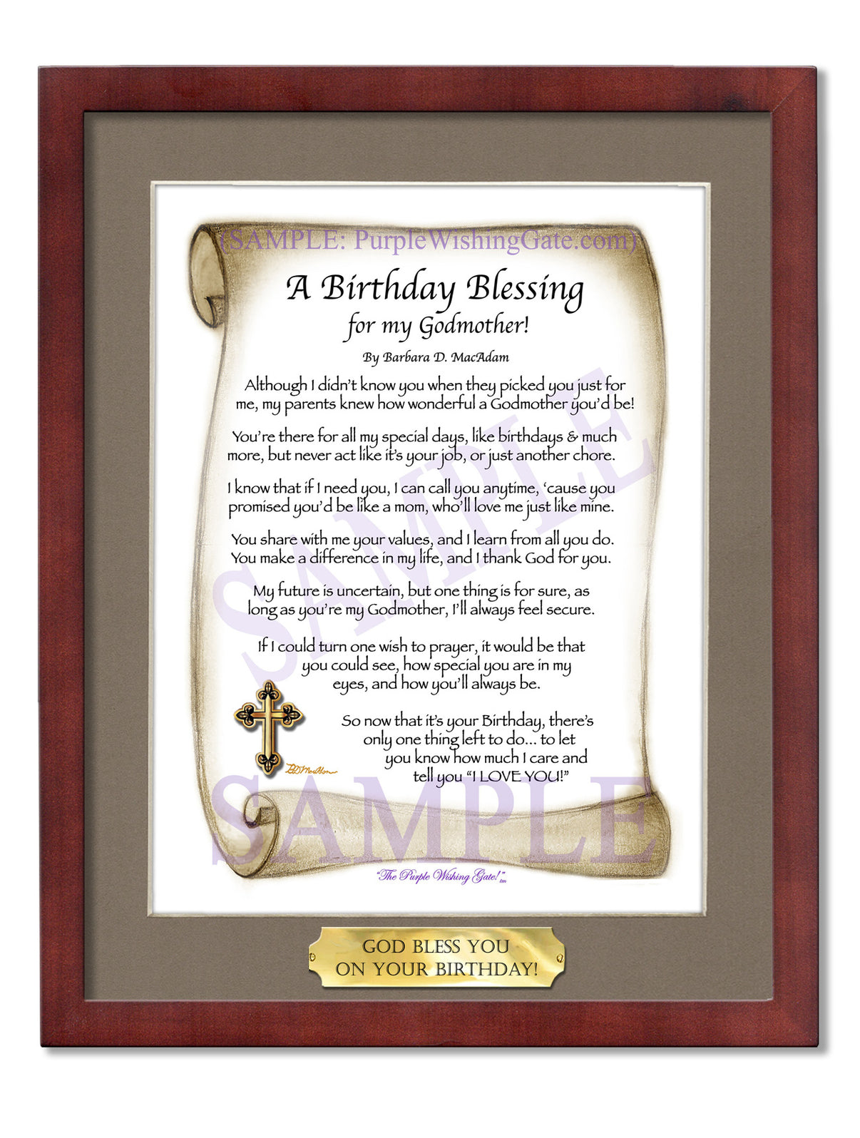 A Birthday Blessing for my Godmother! - Birthday Gift - PurpleWishingGate.com