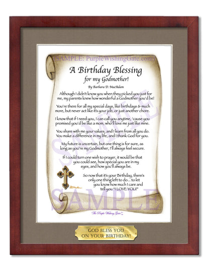 A Birthday Blessing for my Godmother! - Birthday Gift - PurpleWishingGate.com