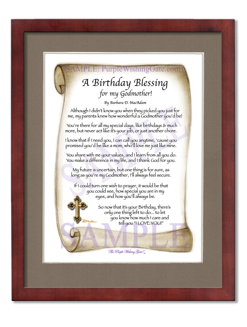 A Birthday Blessing for my Godmother! - Birthday Gift - PurpleWishingGate.com