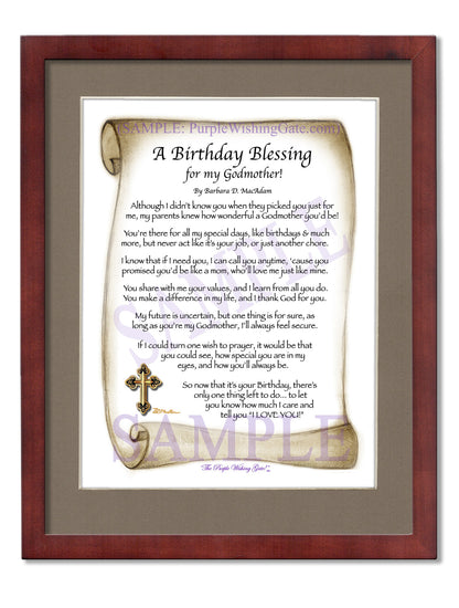 A Birthday Blessing for my Godmother! - Birthday Gift - PurpleWishingGate.com