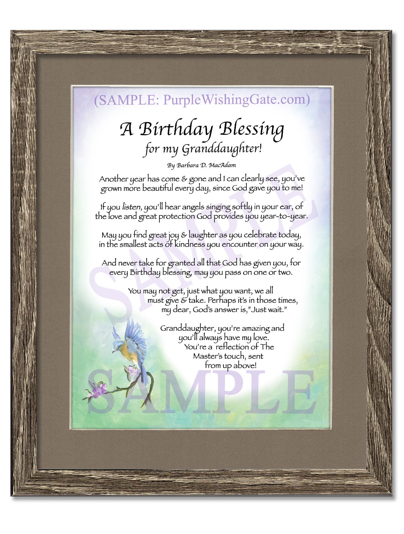 A Birthday Blessing for my Granddaughter! - Birthday Gift - PurpleWishingGate.com