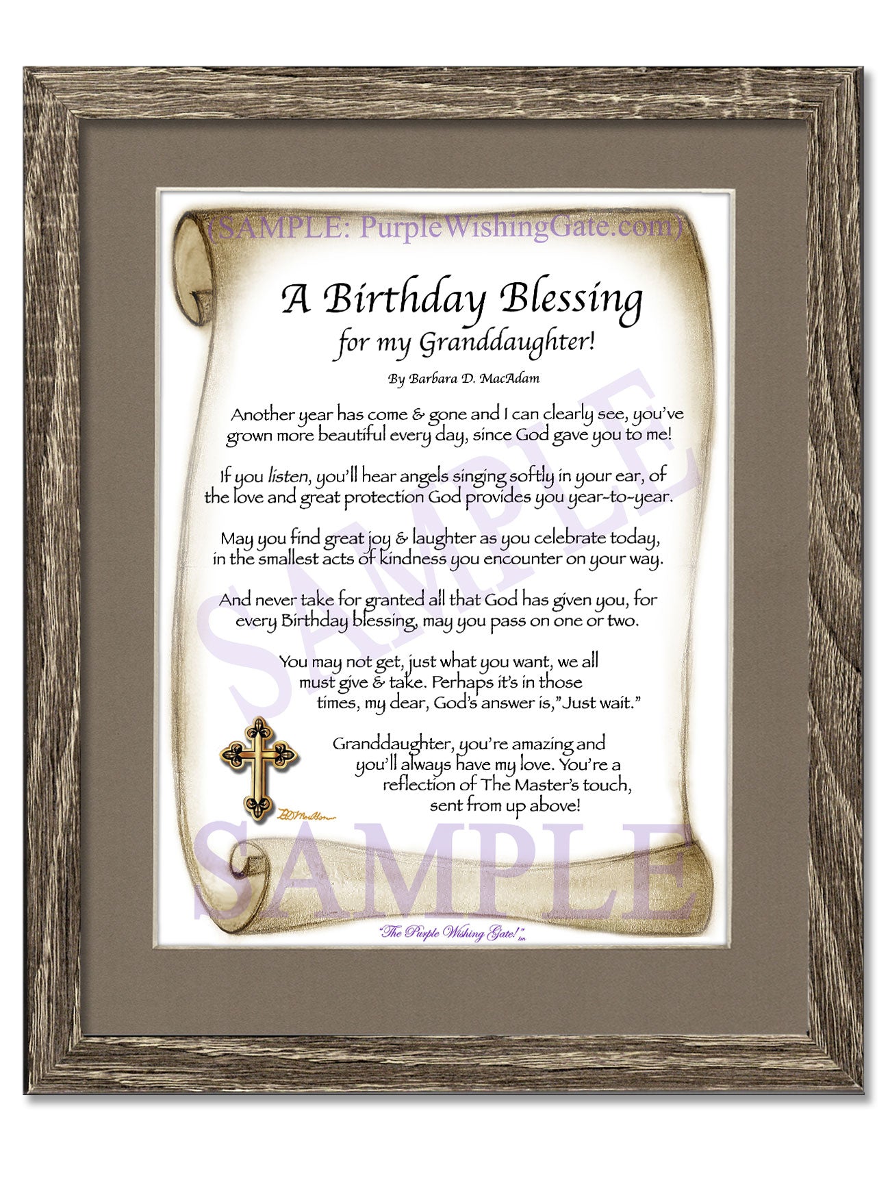 A Birthday Blessing for my Granddaughter! - Birthday Gift - PurpleWishingGate.com