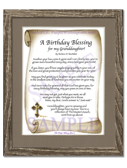 A Birthday Blessing for my Granddaughter! - Birthday Gift - PurpleWishingGate.com