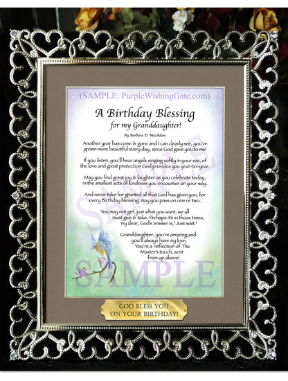 A Birthday Blessing for my Granddaughter! - Birthday Gift - PurpleWishingGate.com