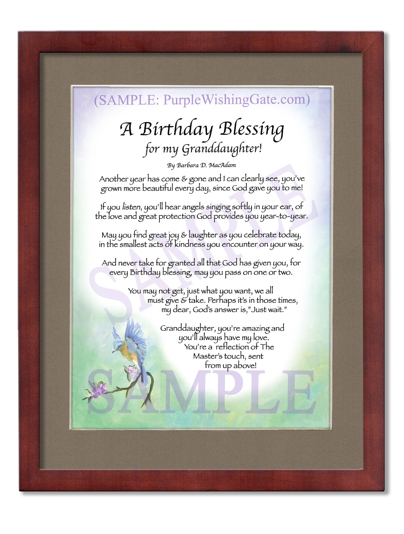 A Birthday Blessing for my Granddaughter! - Birthday Gift - PurpleWishingGate.com