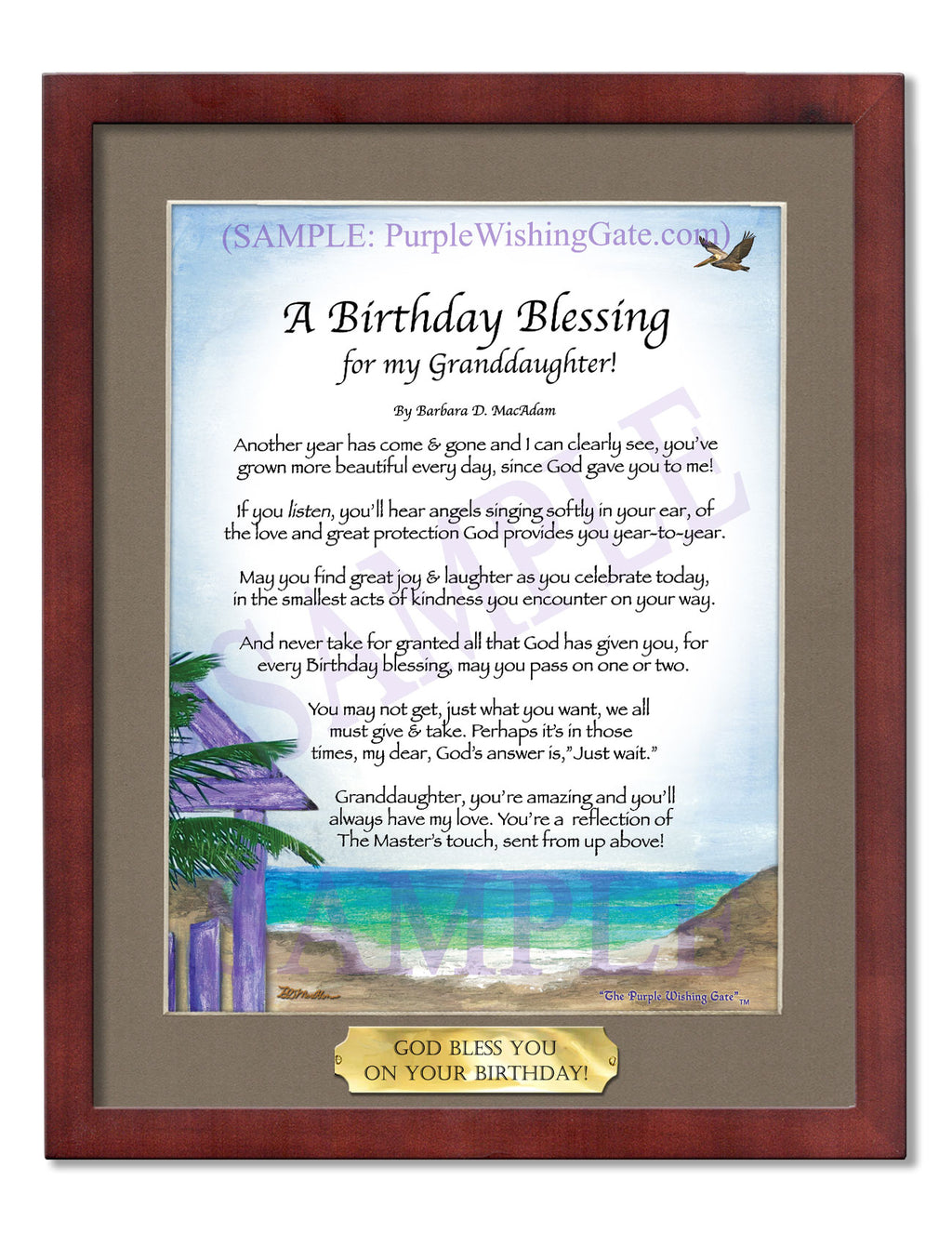 A Birthday Blessing for my Granddaughter! - Birthday Gift - PurpleWishingGate.com