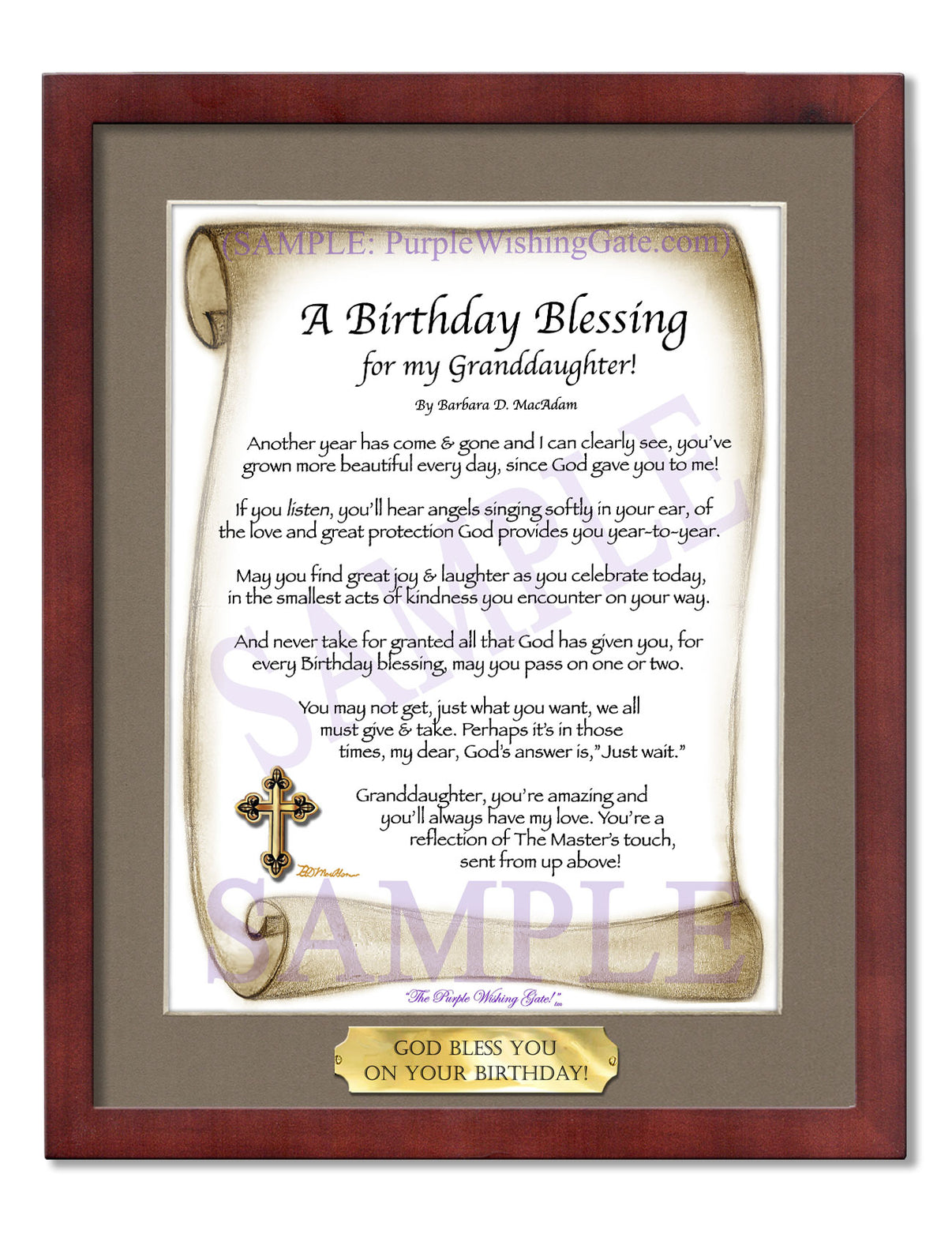 A Birthday Blessing for my Granddaughter! - Birthday Gift - PurpleWishingGate.com
