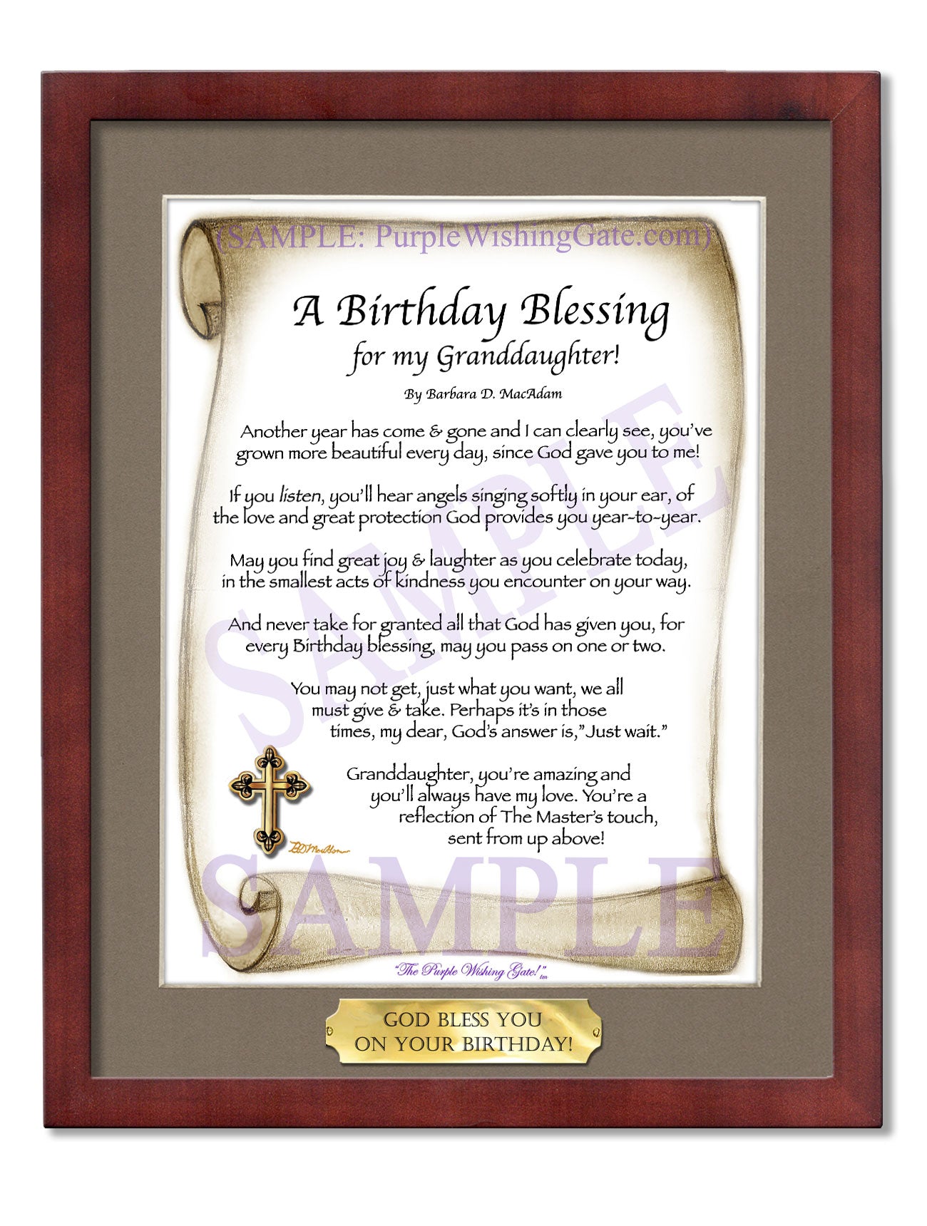 A Birthday Blessing for my Granddaughter! - Birthday Gift - PurpleWishingGate.com