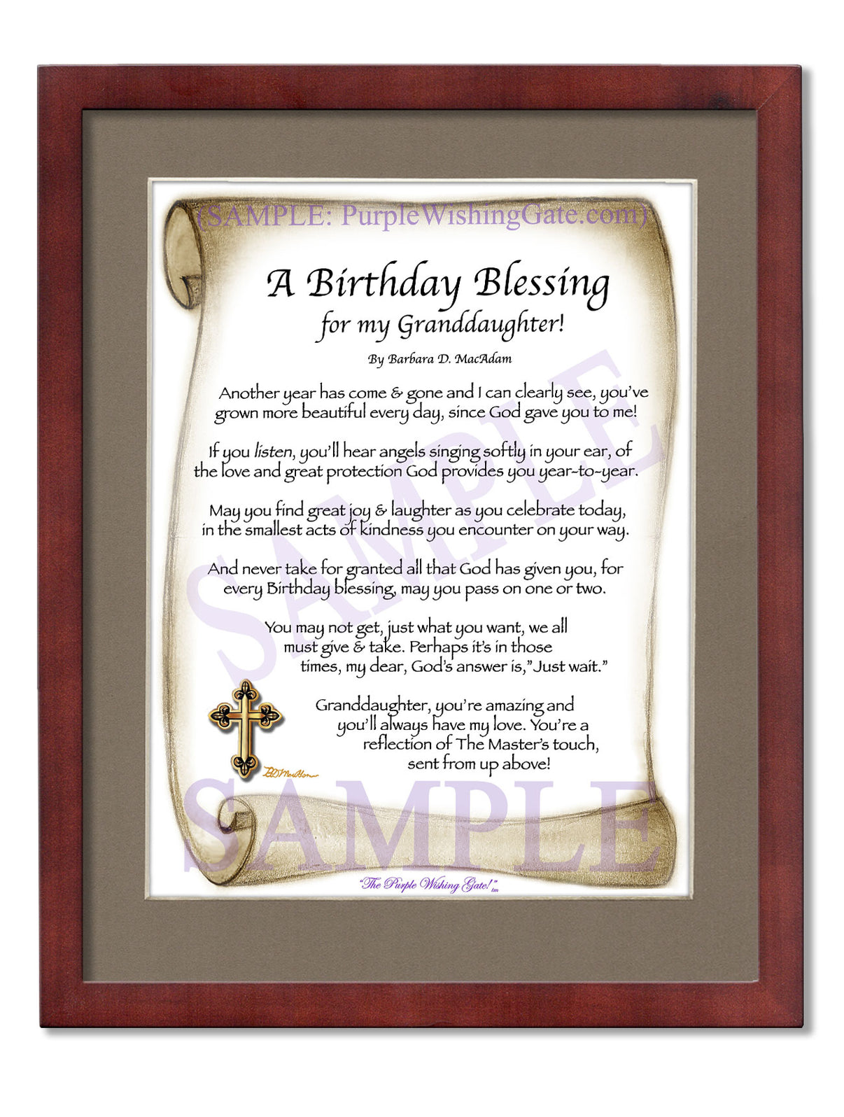 A Birthday Blessing for my Granddaughter! - Birthday Gift - PurpleWishingGate.com