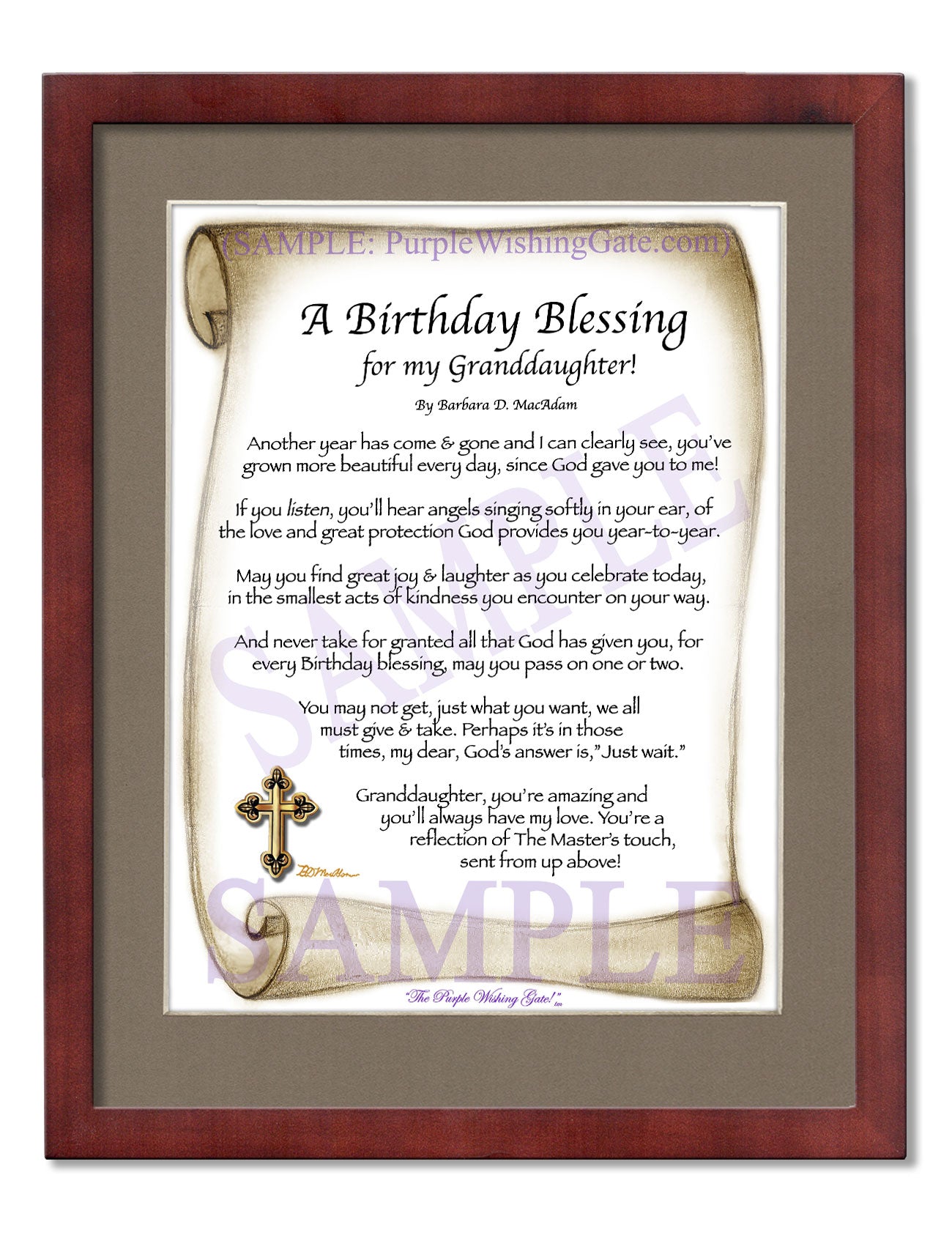 A Birthday Blessing for my Granddaughter! - Birthday Gift - PurpleWishingGate.com