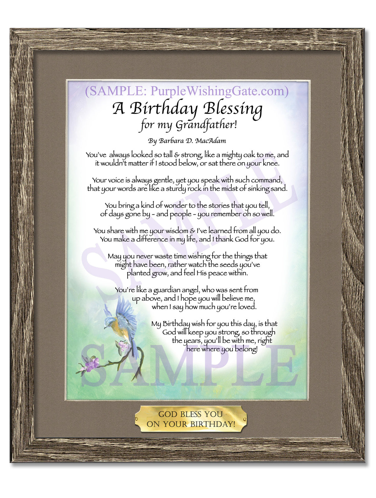 A Birthday Blessing for my Grandfather! - Birthday Gift - PurpleWishingGate.com