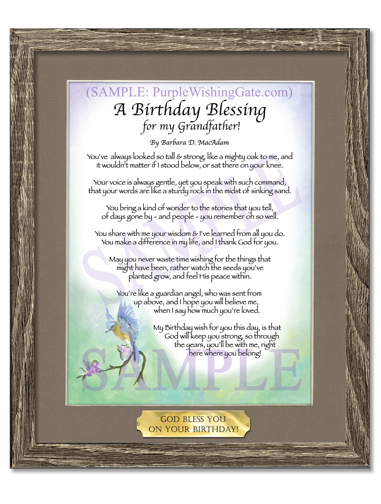 A Birthday Blessing for my Grandfather! - Birthday Gift - PurpleWishingGate.com