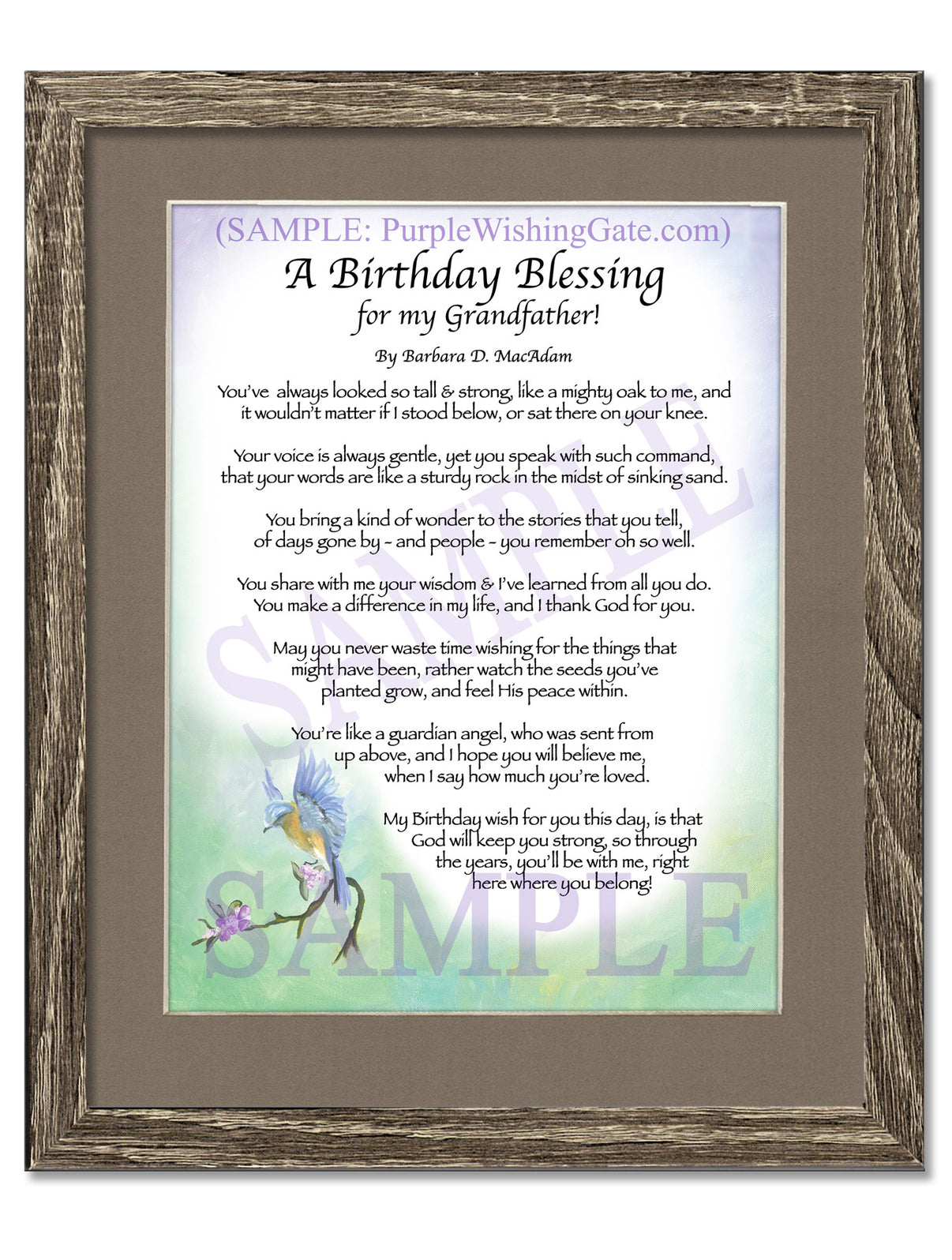 A Birthday Blessing for my Grandfather! - Birthday Gift - PurpleWishingGate.com