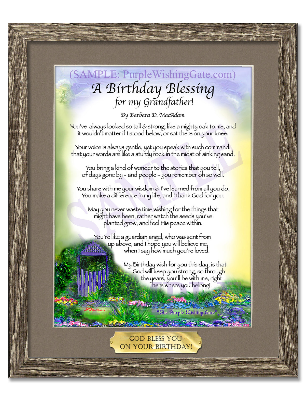 A Birthday Blessing for my Grandfather! - Birthday Gift - PurpleWishingGate.com